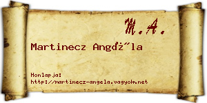 Martinecz Angéla névjegykártya